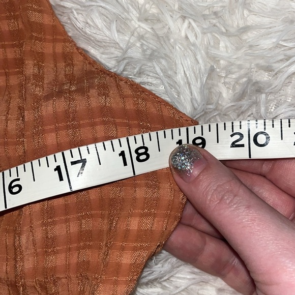 New Amuse Society Spaghetti Strap Button Front Romper – Size L – Deep Orange - Picture 11 of 16